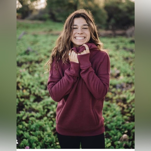 Zyia Oh So Soft Tibetan Red size Large Hoodie - Picture 3 of 5